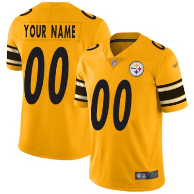 Nike Pittsburgh Steelers Customized Gold Men's Stitched NFL Limited Inverted Legend Jersey